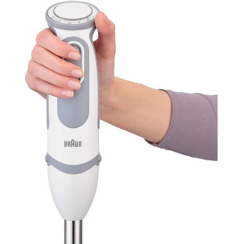 Braun Multi Quick 5V Hand Blender 1000 W 21 Speeds White 500 Ml Chopper And 600 Ml Beaker ?Mq5235Wh Min 1 Year Warranty