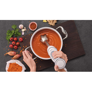 Braun Multi Quick 5V Hand Blender 1000 W 21 Speeds White 500 Ml Chopper And 600 Ml Beaker ?Mq5235Wh Min 1 Year Warranty