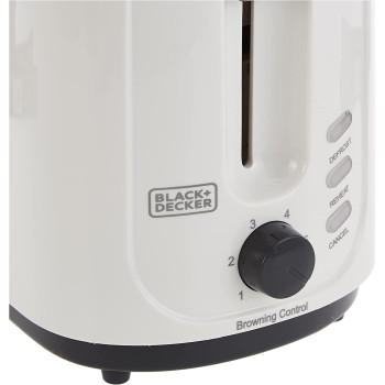 Black Decker 750 W 2 Slice Cool Touch Bread Toaster White Et125 B52 Years Warranty