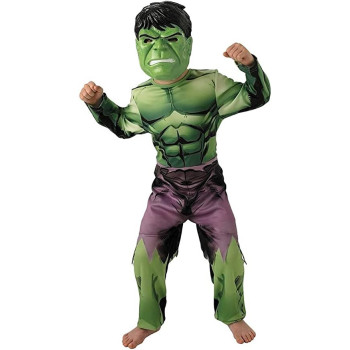 Brain Giggles Avengers Hulk Costume and Mask for kids Medium
