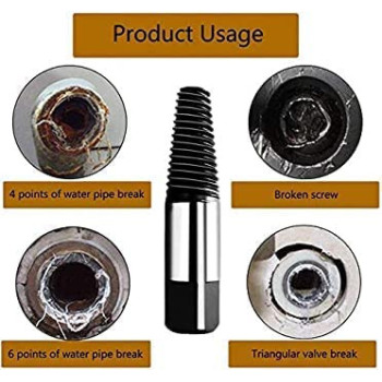 Abbasali Steel Damaged Screw Extractor Drill Bit Guide Set Broken Bolt Remover Easy Stripped8 Pieces