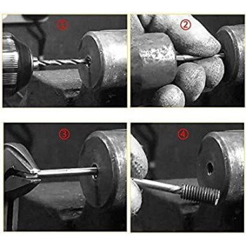 Abbasali Steel Damaged Screw Extractor Drill Bit Guide Set Broken Bolt Remover Easy Stripped8 Pieces