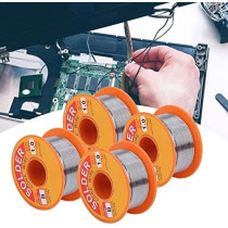 Abbasali 4Pcs Solder Core Wire Lead Tin Flux Soldering Welding High Purity Nocleaning Reel Soldering Diy Repair 50G 1Mm