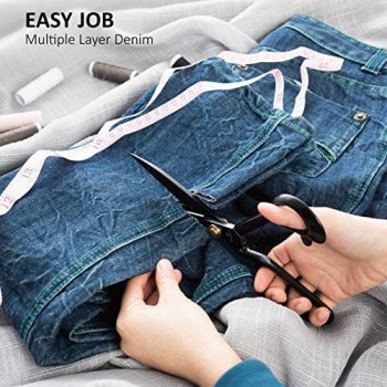 Abbasali Scissors Professional 10 Inch Heavy Duty Scissors For Leather Sewing Shears For Tailoring Industrial Strength