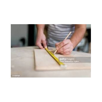 Abbasali Round Carpenter Pencil With Back Side Rubber 12Pcs Pack