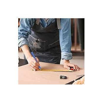 Abbasali Round Carpenter Pencil With Back Side Rubber 12Pcs Pack