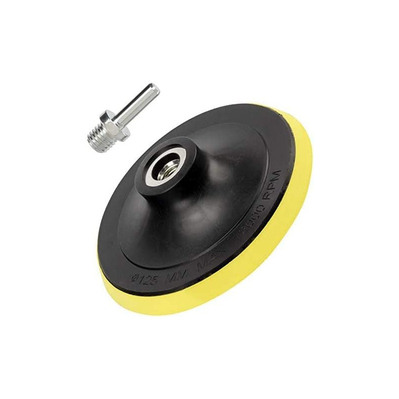 Abbasali 5 Inch125Mm Hook And Loop Buffing Pad For Sanding Discs Rotary Backing Pad With M14 Drill