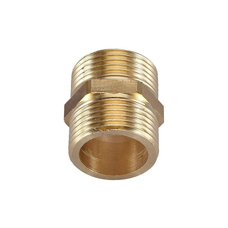Abbasali Water Tube Fitting Easy Installation Brass Pipe Fitting Wide Pipe Fitting Hex Nipple Hex Nipple Piecethicken 1Pc
