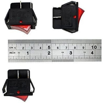 Abbasali Square Illuminated Red Button Kcd4 Dpst On Off 16A 250V Ac 20A 125V Ac 4 Pin Car Auto Boat Truck Red Pack 0F 2Pcs