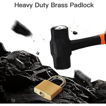 Abbasali 4 Pack Brass Locklong Shackle Padlock Keyed Alike With 1 9 16 40Mm Wide Lock Bodyoutdoor Weatherproof