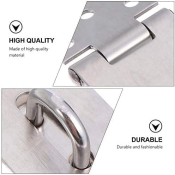 Abbasali 4Pcs Stainless Steel Padlock Hasp Heavy Duty Hasp And Staple Padlock Staple Clasp For Door Window Cabints