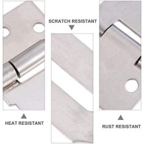 Abbasali 4Pcs Stainless Steel Padlock Hasp Heavy Duty Hasp And Staple Padlock Staple Clasp For Door Window Cabints