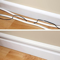 Abbasali Cable Trunking White 8 Meter Pack One Piece Half Round Wire Covers 8X 30Mm W X 15Mm H X 1 Meter Length 8 Meter