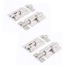 Abbasali 2 Long Stainless Steel Door Padlock Sliding Latch Hasp Docking Connecting Bolt 4Pcs