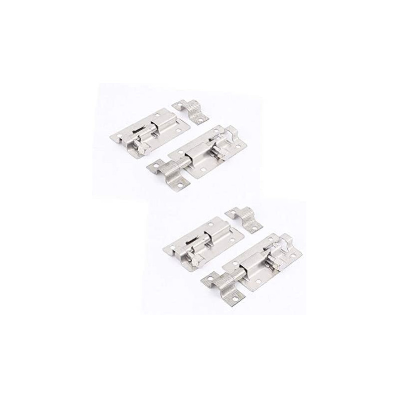 Abbasali 2 Long Stainless Steel Door Padlock Sliding Latch Hasp Docking Connecting Bolt 4Pcs