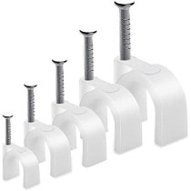 Abbasali 500Pcs Cable Clips With Steel Nails 4Mm 5Mm 6Mm 8Mm 10Mm Cable Management For Rg6 Rg59 Cat6 Rj45 Cable