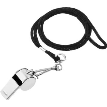 Abbasali Whistle 6 Pack Stainless Steel Finish Sports Whistles With Lanyard Loud Crisp Sound Whistles Bulk Great