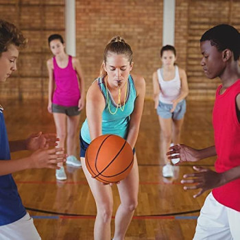 Abbasali Whistle 6 Pack Stainless Steel Finish Sports Whistles With Lanyard Loud Crisp Sound Whistles Bulk Great