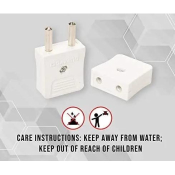 Abbasali 2Pin Extension Cable Wire Cord Cable 20M For Led Strips Black 2 Pin Male Female Adapter Plug Top White