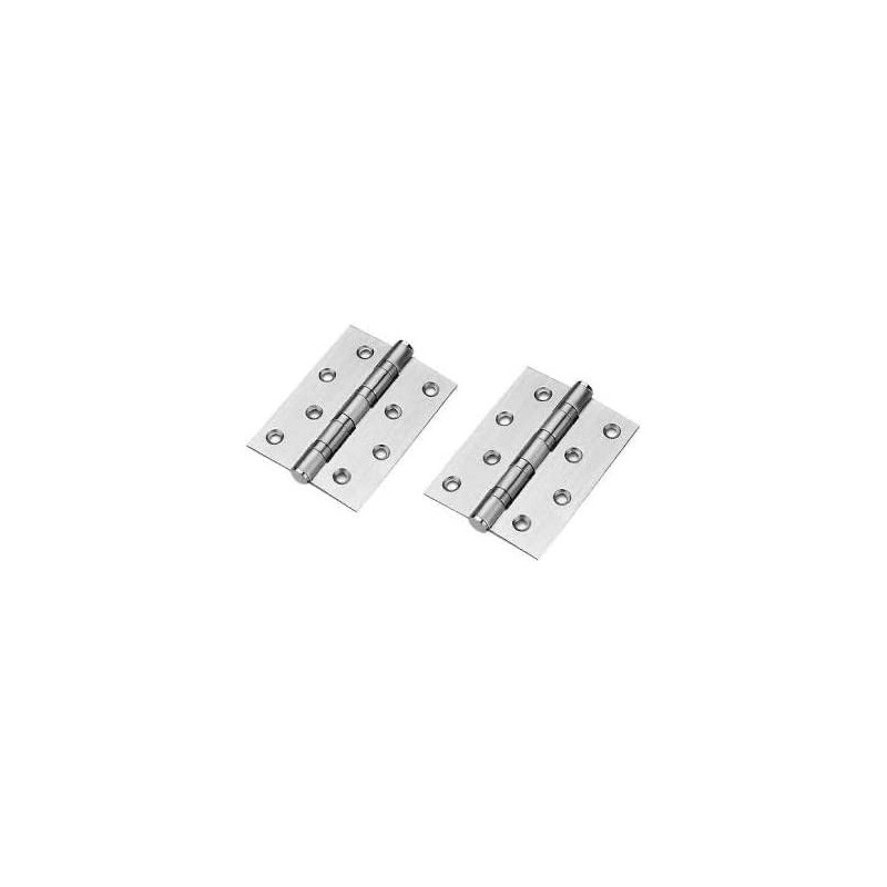 Abbasali 4X3X3Mm Door Hinges Heavy Duty Pack Of 2Pcs Sn Finish