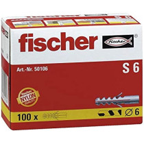Fischer Plug S 6 Nylon For Wall Screw Fixing