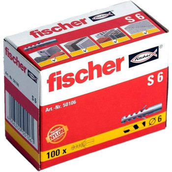 Fischer Plug S 6 Nylon For Wall Screw Fixing
