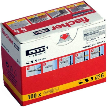 Fischer Plug S 6 Nylon For Wall Screw Fixing