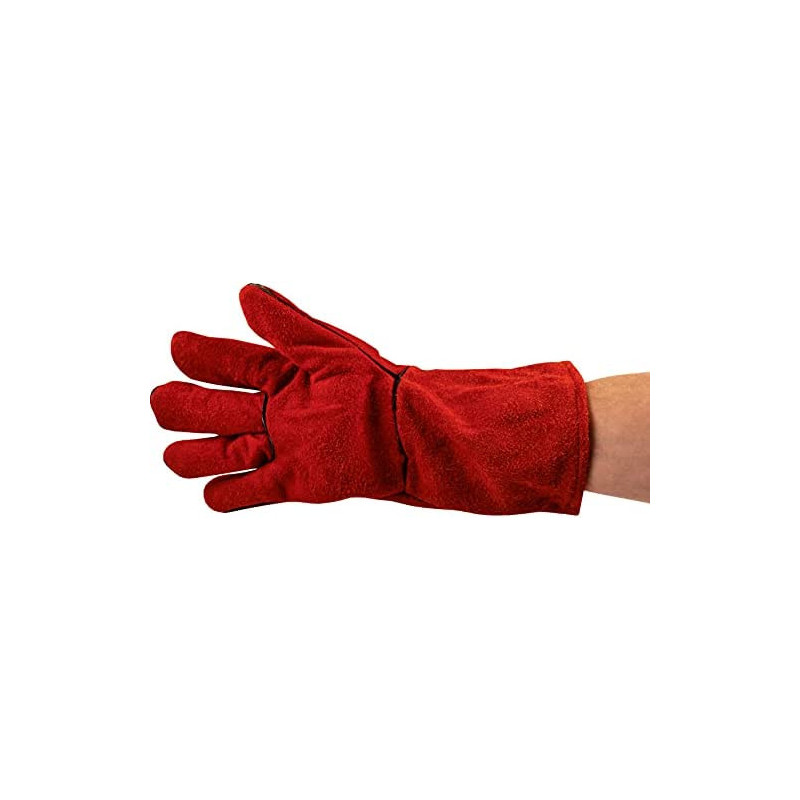 Generic Leather Welding Gloves Wear Tear And Heat Resistant Fire Proof Stitched Inner Lining Insulated Comfortable