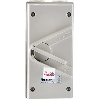Abbasali Isolator Switch Weatherproof 35A 1 Pole Ip66 Whs35