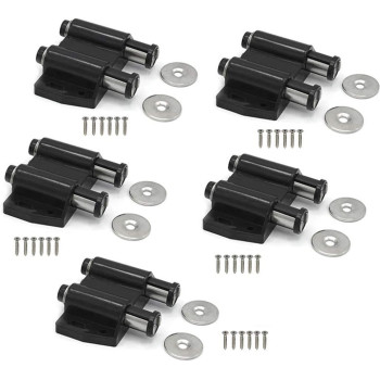 Abbasali Magnetic Door Catcher Cabinet Closet Catches With Ss Screws For Home Kitchen Bathroom Black Pack Of 5