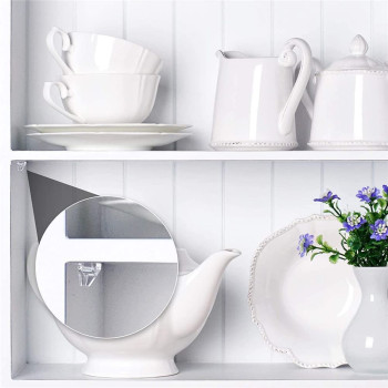 Canvasgt 20Pcs Shelf Supporter Shelf Support Bracket Steel Pin Peg Kitchen Cabinet Book Shelves Holder Brown Clear