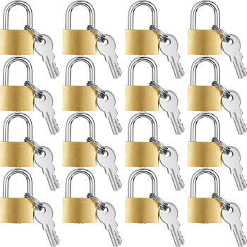 Abbasali Mini Padlock Small Padlock Brass Finish Locks With 3 Keys For Luggage Lock Backpack 4 Pcs