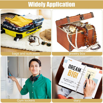 Abbasali Mini Padlock Small Padlock Brass Finish Locks With 3 Keys For Luggage Lock Backpack6 Pcs