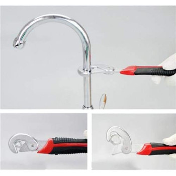 2Pcs Multi Function Adjustable Wrench Universal Wrench Adjustable Tool Sets Snap And Grip