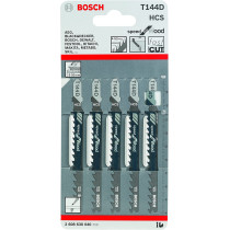 Bosch Pack Of 5 T144D Wood Jigsaw Blades2608630040