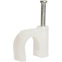 Dealmux Pvc C Clamps Nail Clips With 10Mm Cable 60 Pieces White