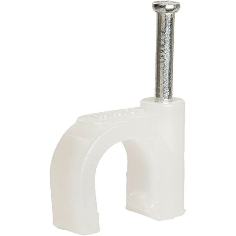 Dealmux Pvc C Clamps Nail Clips With 10Mm Cable 60 Pieces White