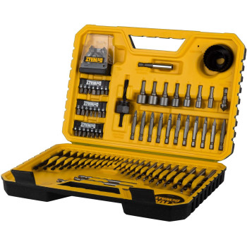 Dewalt 100Pc Drill Drive Screw Driver Set Yellow Black Dt71563 Qz