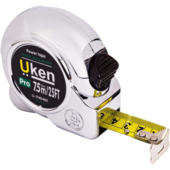 Uken Measuring Chrome Tape 8M