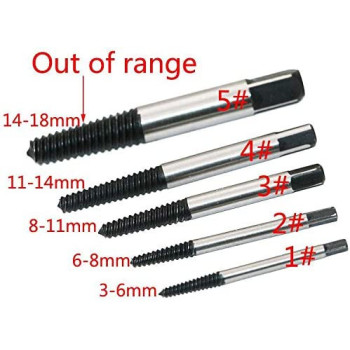 Screw Extractor Drill Guide Set Speed Out Core Removing Bolt Stud 5 Pieces
