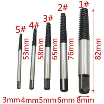 Screw Extractor Drill Guide Set Speed Out Core Removing Bolt Stud 5 Pieces