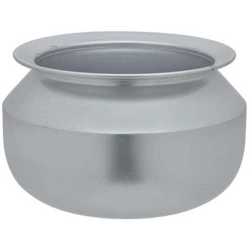 Taj 4 Liter Aluminium Curry Chatti Silver 20Cm