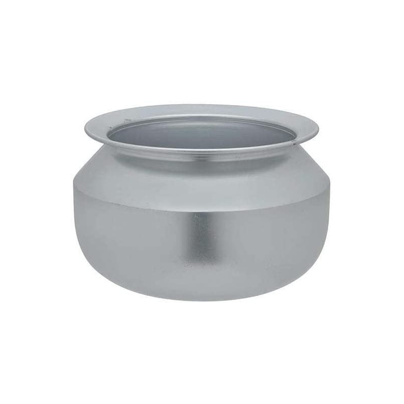 Taj 6 Liter Aluminium Curry Chatti Silver 23Cm
