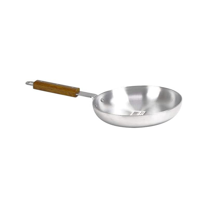 Taj Aluminium Fry Pan With Wood Handle Silver 20Cm