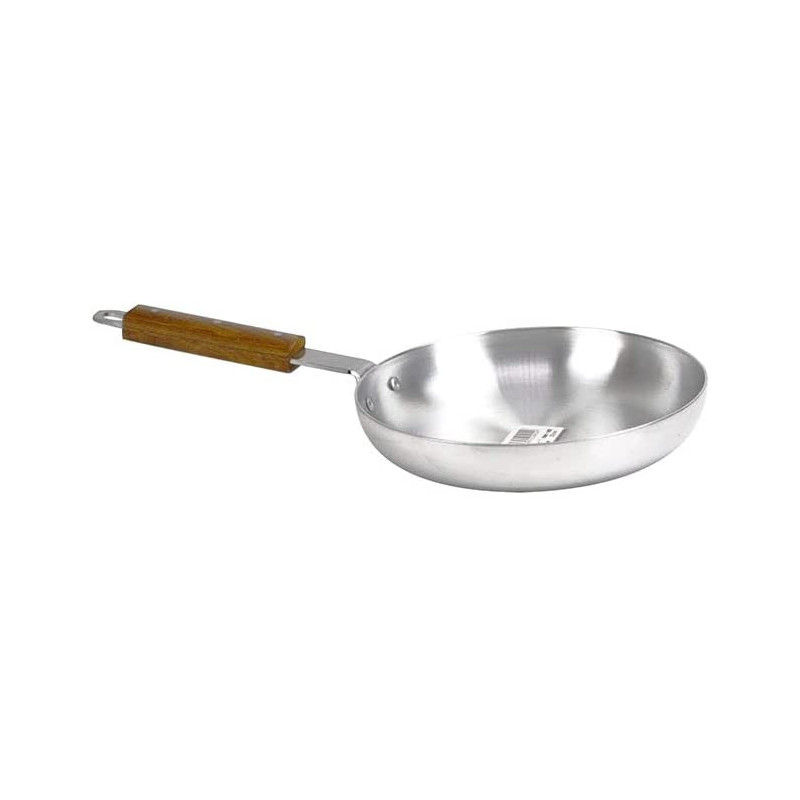 Taj Aluminium Fry Pan With Wood Handle Silver 22Cm