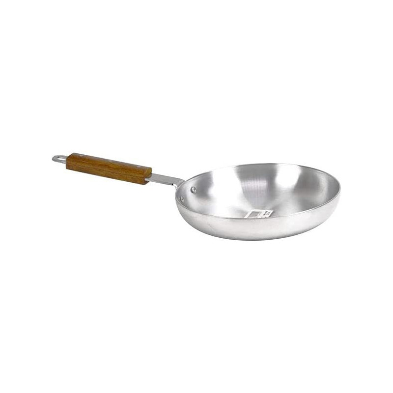 Taj Aluminium Fry Pan With Wood Handle Silver 24Cm