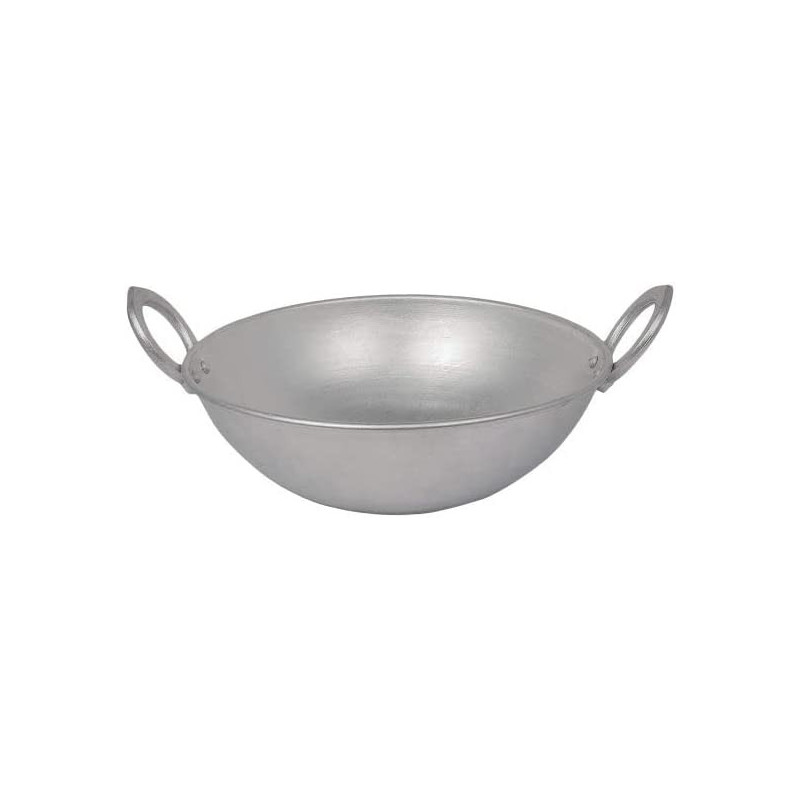 Taj Aluminium Kadai Silver 25Centimeter