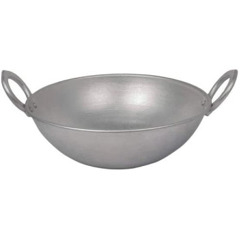 Taj Aluminium Kadai Silver 22Centimeter