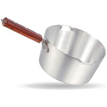 Taj Aluminium Milk Pan With Wood Handle Silver 3L