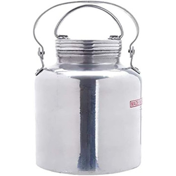 Taj Aluminium Screw Barni With Lid Silver 20Inch